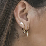 Tiny Hoop Earrings Stainless Steel Zirconia Piercing Jewelry