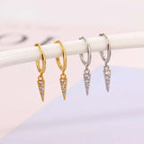 Tiny Hoop Earrings Stainless Steel Zirconia Piercing Jewelry