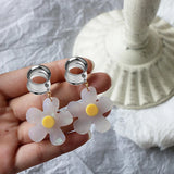 2PC Sweety Flower Ear Plugs Tunnels Stainless Steel Piercing Body Jewelry Dangle