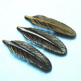 Feather Shape Bone Beads 58x14mm Natural DIY Accessories