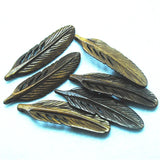 Feather Shape Bone Beads 58x14mm Natural DIY Accessories
