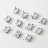 2PCS 10*19mm Stars Zircon Pendant Charms for Jewelry Making