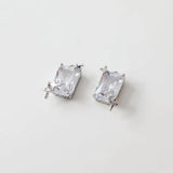 2PCS 10*19mm Stars Zircon Pendant Charms for Jewelry Making