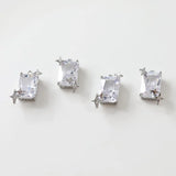 2PCS 10*19mm Stars Zircon Pendant Charms for Jewelry Making