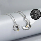 2PCS Sun&Moon Projection Necklaces Couple Necklace Gift