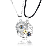 2PCS Sun&Moon Projection Necklaces Couple Necklace Gift