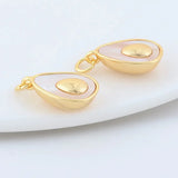 2PCS 11*18MM 14K Brass Shell Drop Charms Pendants Jewelry Making