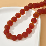 2PCS 12mm Colorful Glass Orange Beads DIY Jewelry Making Material