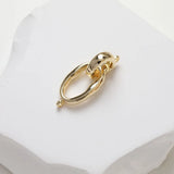 2PCS 14K Plated Oval Bucket Bracelet Hooks DIY Supplies