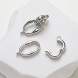 2PCS 14K Plated Oval Bucket Bracelet Hooks DIY Supplies