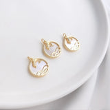 2PCS 14k Filled 13.5mm Necklace Pendant DIY Jewelry Brass Accessories