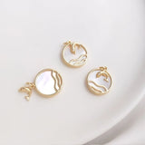2PCS 14k Filled 13.5mm Necklace Pendant DIY Jewelry Brass Accessories