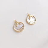 2PCS 14k Filled 13.5mm Necklace Pendant DIY Jewelry Brass Accessories