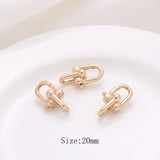 2PCS 14k Plated Bracelet Buckle Charms for Jewelry Making DIY