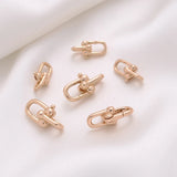 2PCS 14k Plated Bracelet Buckle Charms for Jewelry Making DIY