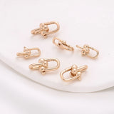 2PCS 14k Plated Bracelet Buckle Charms for Jewelry Making DIY