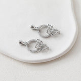 2PCS Butterfly Bracelet Link Buckle Zircon Jewelry DIY Making Supplies