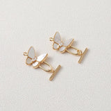 14k Plated Butterfly Pendant Shell Bracelet Link Buckle for DIY Jewelry Making