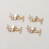 14k Plated Butterfly Pendant Shell Bracelet Link Buckle for DIY Jewelry Making