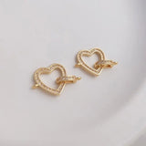 2Pcs 14k Plated Love Necklace Charms for Jewelry Making DIY Supplies