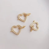 2Pcs 14k Plated Love Necklace Charms for Jewelry Making DIY Supplies