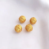 2PCS 14k Plated Spherical Spacer Beads for DIY Jewelry Making Brass Accessories