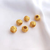 2PCS 14k Plated Spherical Spacer Beads for DIY Jewelry Making Brass Accessories
