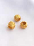 2PCS 14k Plated Spherical Spacer Beads for DIY Jewelry Making Brass Accessories
