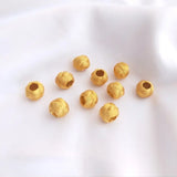 2PCS 14k Plated Spherical Spacer Beads for DIY Jewelry Making Brass Accessories
