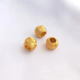2PCS 14k Plated Spherical Spacer Beads for DIY Jewelry Making Brass Accessories