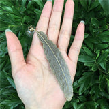 2PCS 16MM Glass Ball Feather Bookmark, Metal Feather Bookmark