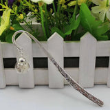 2PCS 16MM Glass Globe Bookmark Tibetan Bookmarks Metal Bookmarks