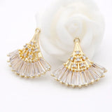 2PCS 20x20MM 14K Fan Shape Connect Charms Pendants Jewelry Making Supplies