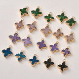 2PCS Zircon Necklace Pendant Brass Charms for DIY Jewelry Making