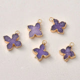 2PCS Zircon Necklace Pendant Brass Charms for DIY Jewelry Making