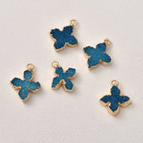 2PCS Zircon Necklace Pendant Brass Charms for DIY Jewelry Making