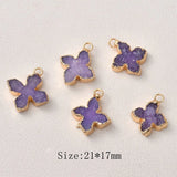 2PCS Zircon Necklace Pendant Brass Charms for DIY Jewelry Making