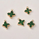 2PCS Zircon Necklace Pendant Brass Charms for DIY Jewelry Making