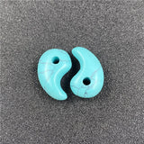 22x12x8mm Tai Chi Yin Yang Chakra Natural Stones Clear Quartzs