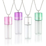 2PCS Mini Glass Bottles Necklace DIY Jewelry