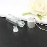 2PCS Mini Glass Bottles Necklace DIY Jewelry