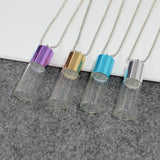 2PCS Mini Glass Bottles Necklace DIY Jewelry