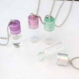 2PCS Mini Glass Bottles Necklace DIY Jewelry