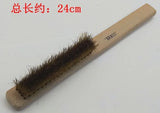 2PCS 6/8 Rows Brass Brushes Jewelry Cleaning Wooden Handle