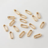 2PCS 14k Plated Oval Spring Buckle Bracelet Link for Jewelry Making