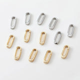 2PCS 14k Plated Oval Spring Buckle Bracelet Link for Jewelry Making