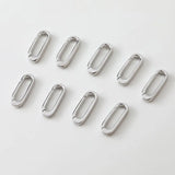 2PCS 14k Plated Oval Spring Buckle Bracelet Link for Jewelry Making