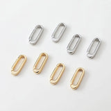 2PCS 14k Plated Oval Spring Buckle Bracelet Link for Jewelry Making