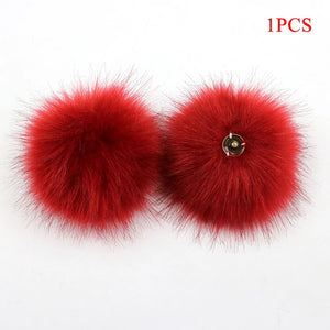 2PCS Colorful Hairball Pom Pom DIY Balls Cap Shoes Accessories