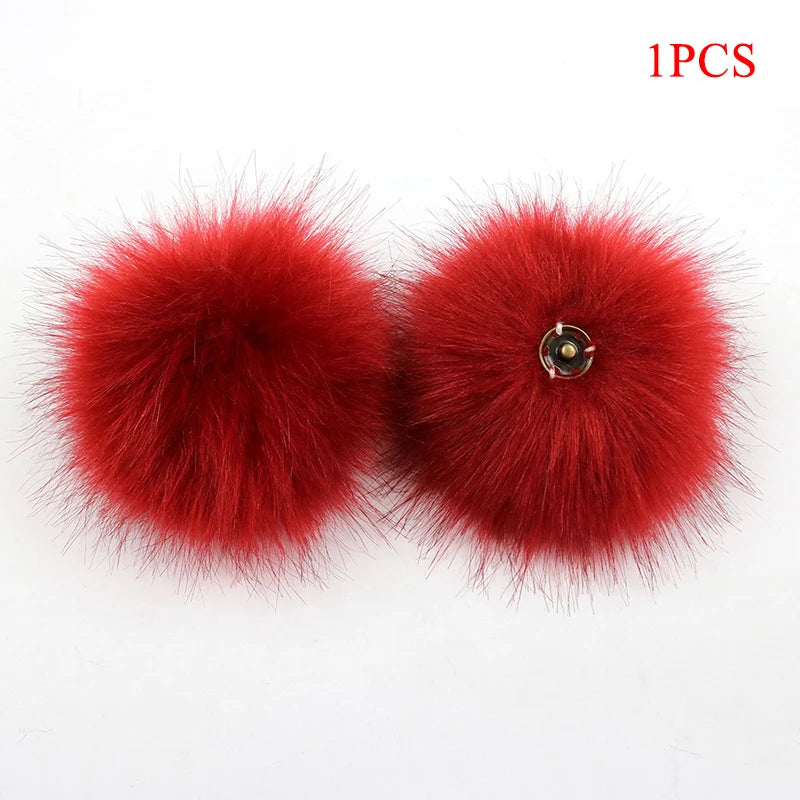 2PCS Colorful Hairball Pom Pom DIY Balls Cap Shoes Accessories
